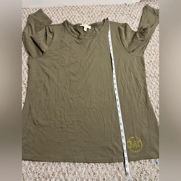Michael Kors olive Green Relaxed 3/4 Sleeve Blouse size 1X - Picture 7 of 8